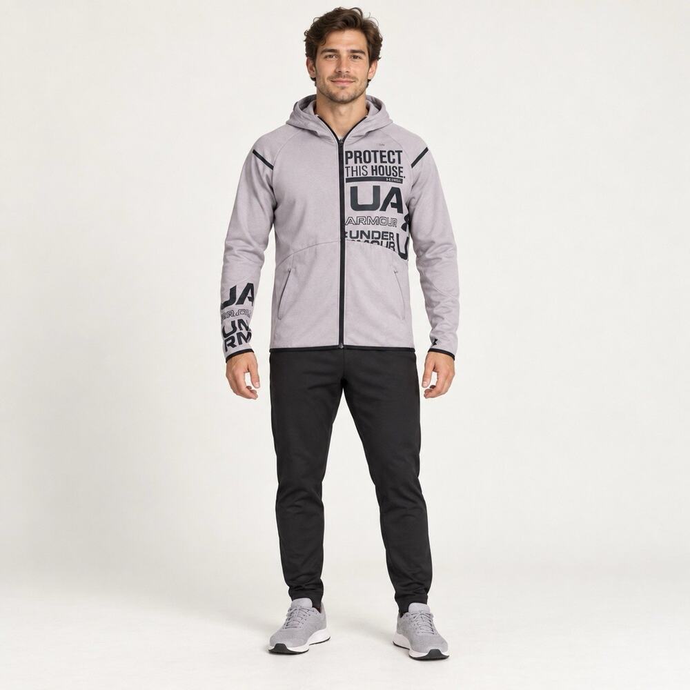 Under Armour Men’s XL Protect This House Full Zip Graphic Hoodie Tan